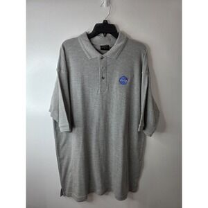 Mens Prairie Mountain Poloshirt/gray/size XLarge/NASA Logo